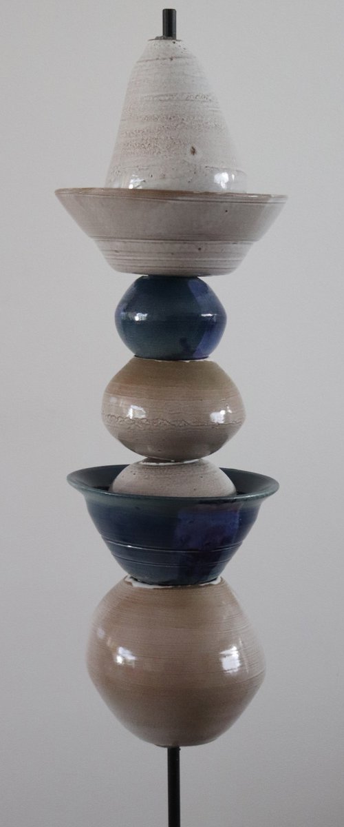 Ceramic sculpture tower N°01 by Koen Lybaert