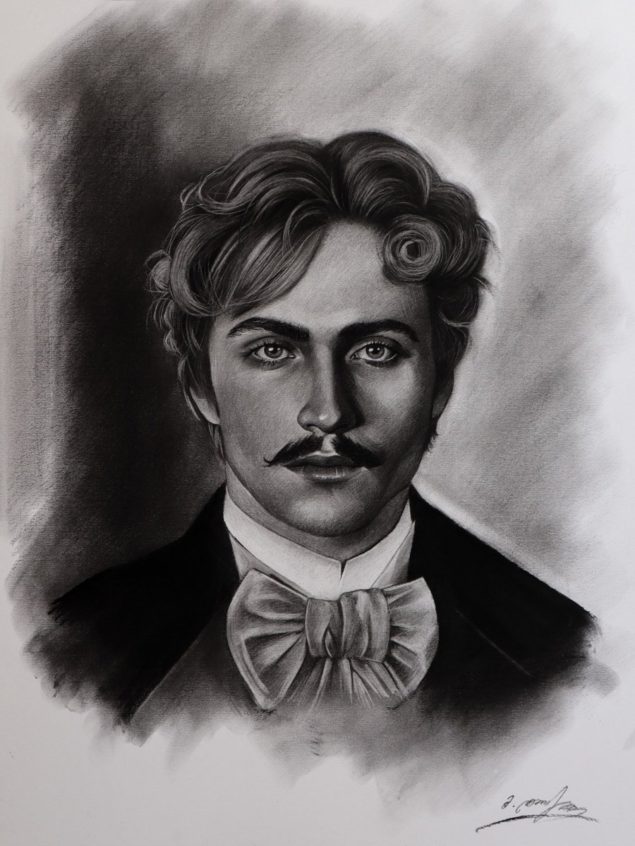 Photorealistic Charcoal Drawing , Male Portrait No. 3 By Mariam Darchiashvili, 12 X 16, Artwork For Sale On Artfinder