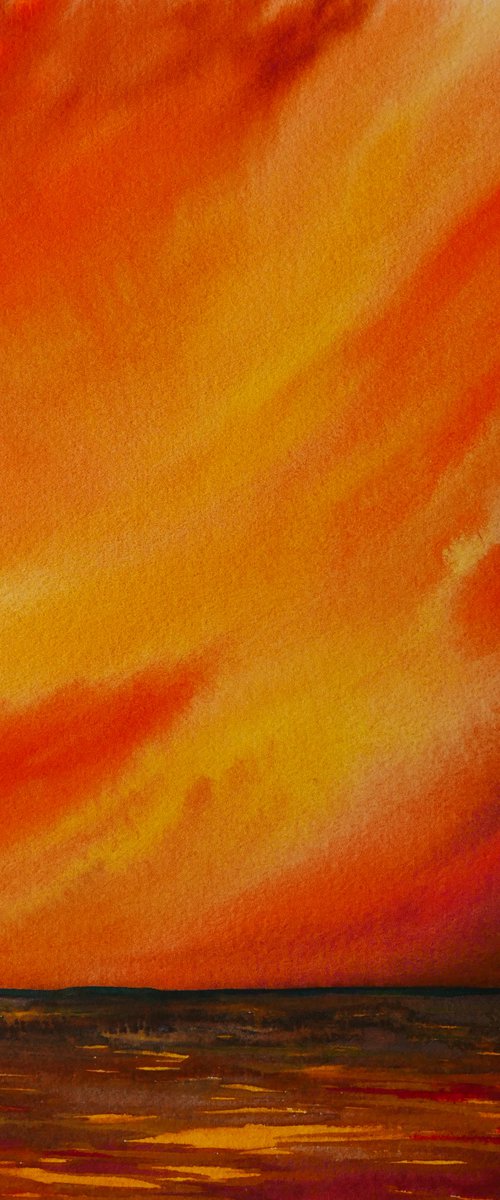 Disturbing orange landscape by Karina Danylchuk