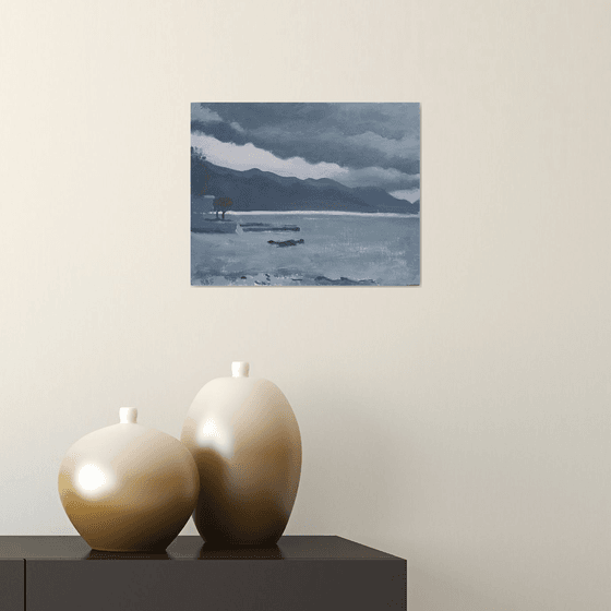 Cloudy over the water