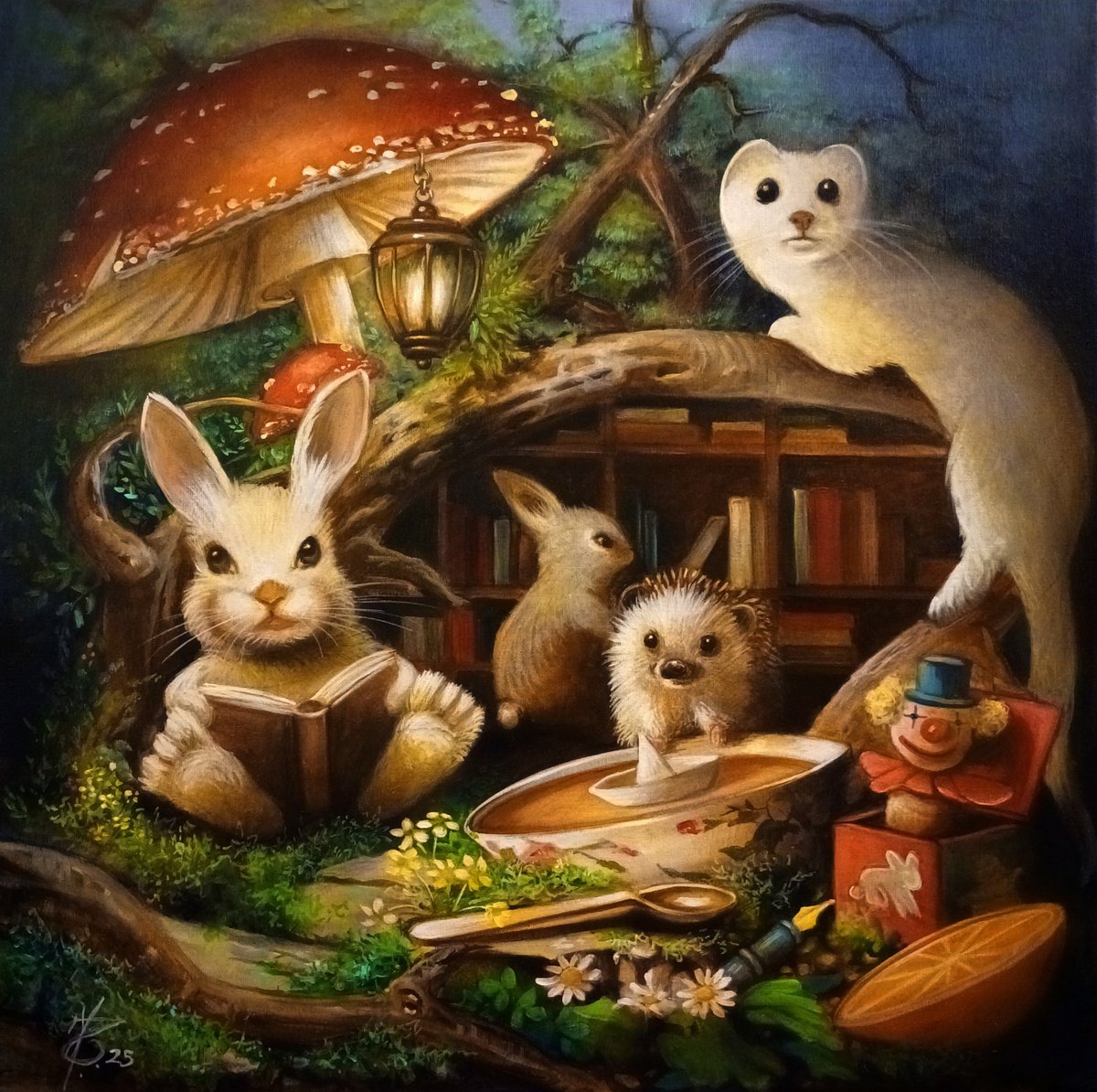 Surrealistic Animal Acrylic Painting By Valentina Toma