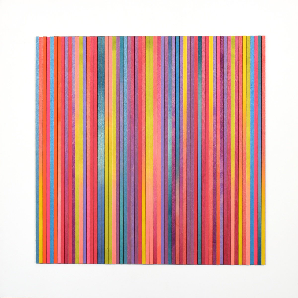 Irregular stripe Red Blue by Amelia Coward