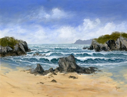 Porthdafarch, Crashing Waves by Bryn Humphreys