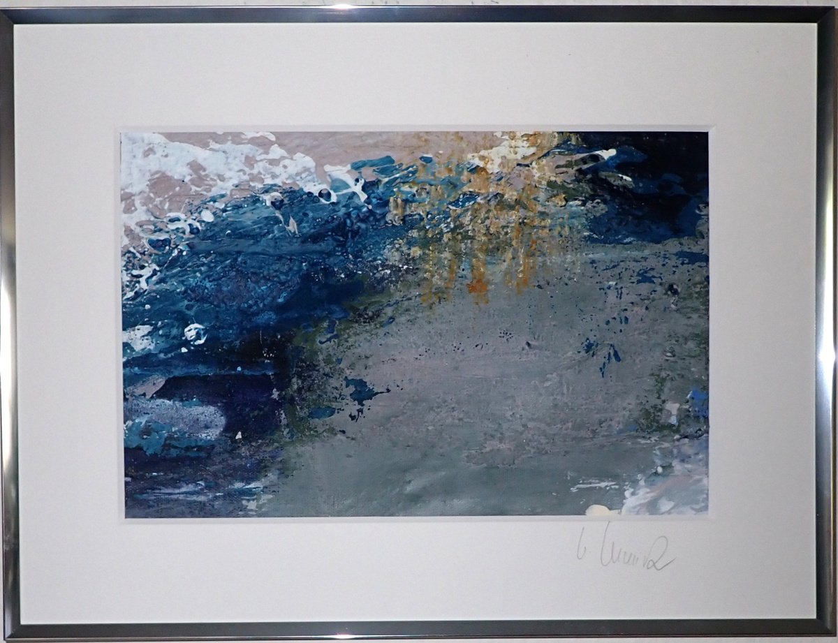 Abstract Acrylic Painting By Christa Haack, 17 X 13, Border And Horizont 3, Original Artwork