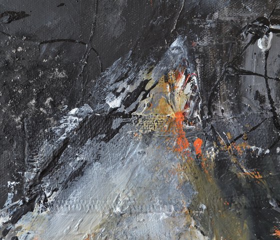 Coffee Break - abstract mixed media stillife