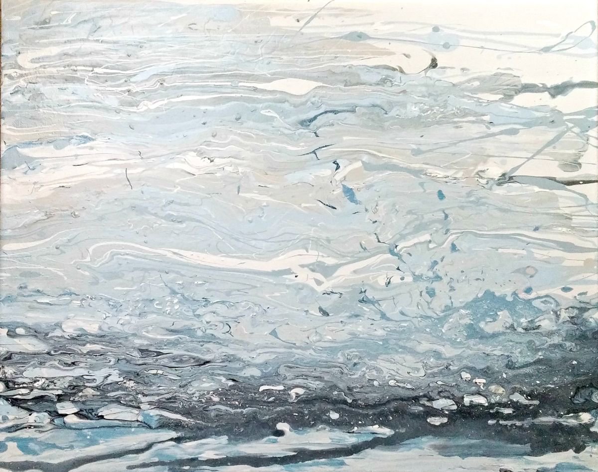 Serenity // Fluid Abstract // 20x16 Canvas by Jessica Sanders