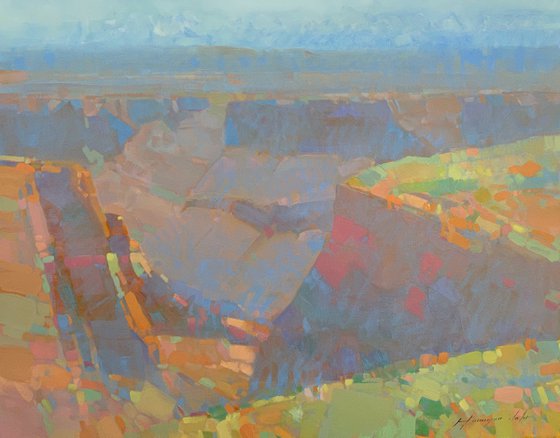 Grand Canyon, Original oil painting, Handmade artwork, One of a kind