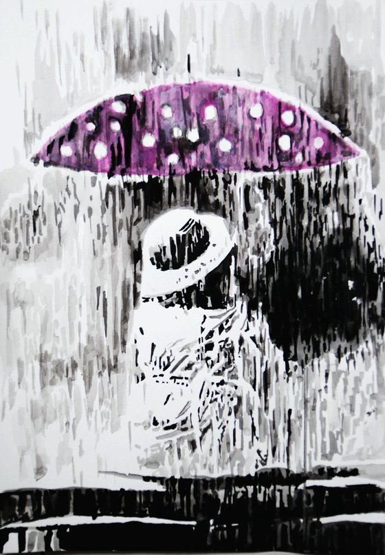 Rainy day ID # 18 / 50 X 35 cm