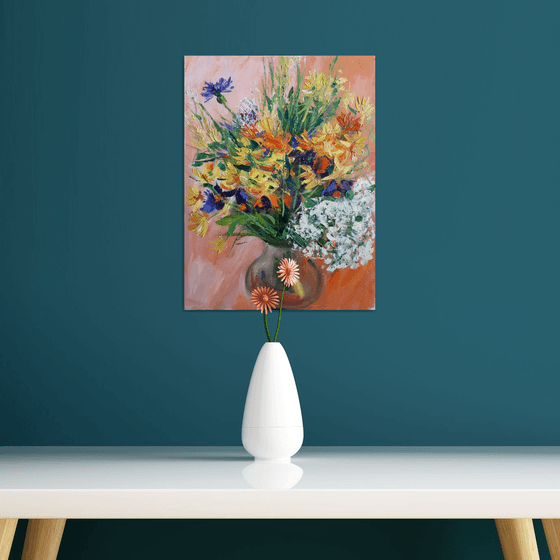 Bouquet of Wild Flowers... /  ORIGINAL OIL PAINTING