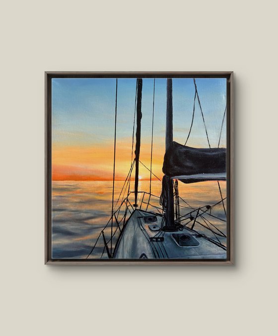 Sailboat at sunset