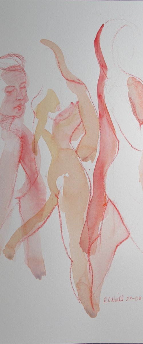 Standing female nude 3 poses by Rory O’Neill