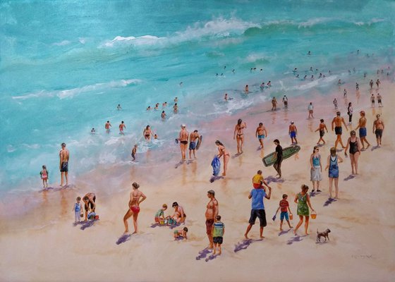 Summertime beach 40x28 in