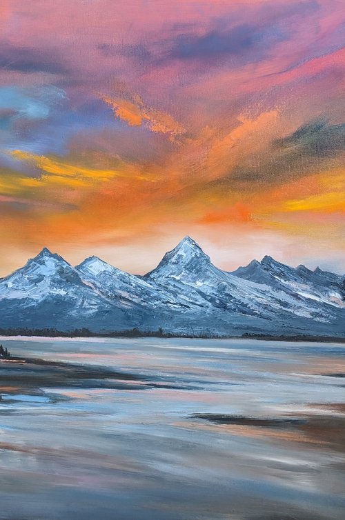 Sunset over the Grand Tetons by Steve Keenan