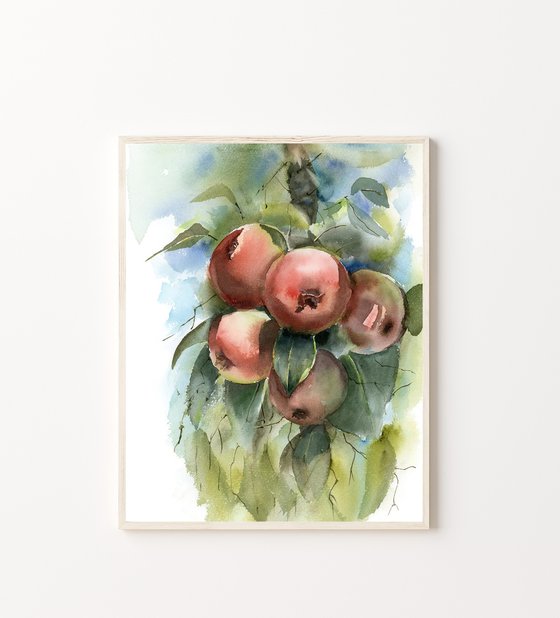 Apple Tree Branch - Original Watercolor