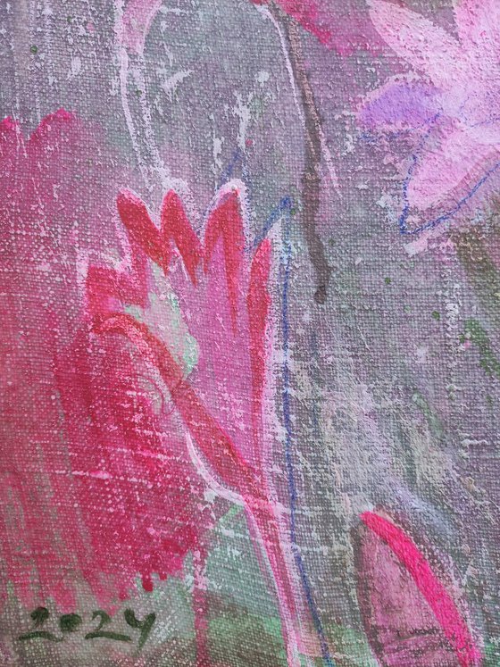 Crocus Milk, left part of the triptych