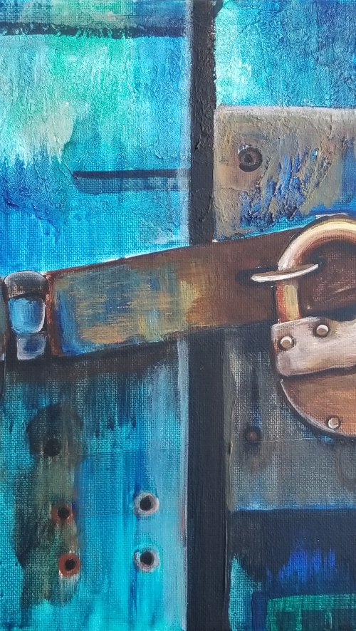 Rusty Padlock. by Alexandra Tomorskaya/Caramel Art Gallery