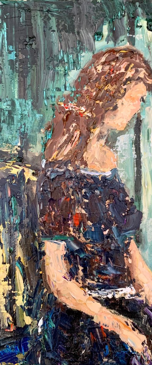 The girl by the window by Vilma Gataveckienė