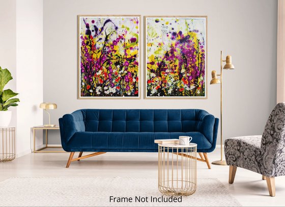 Violet Honeyday; Abstract Floral Landscape