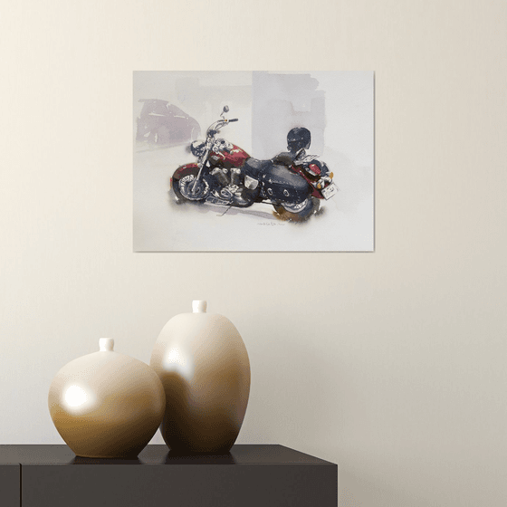 Red Cruiser Motorcycle