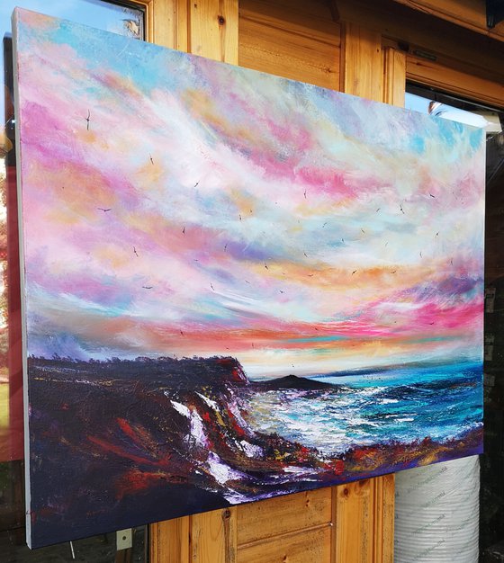 New Dawn II - large seascape, skyscape