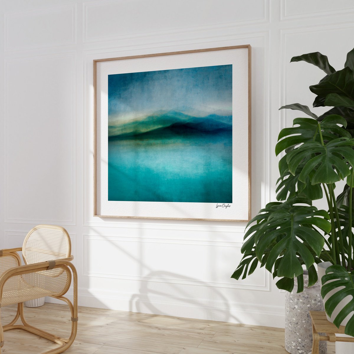 Abstract Landscape Photograph By Lynne Douglas, 36 X 36", Song Of The Isles, Original Artwork