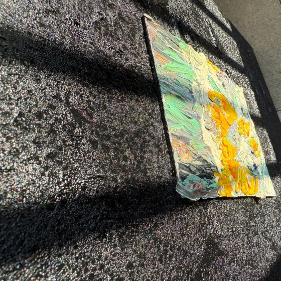 Light sprouting from darkness. Diptych