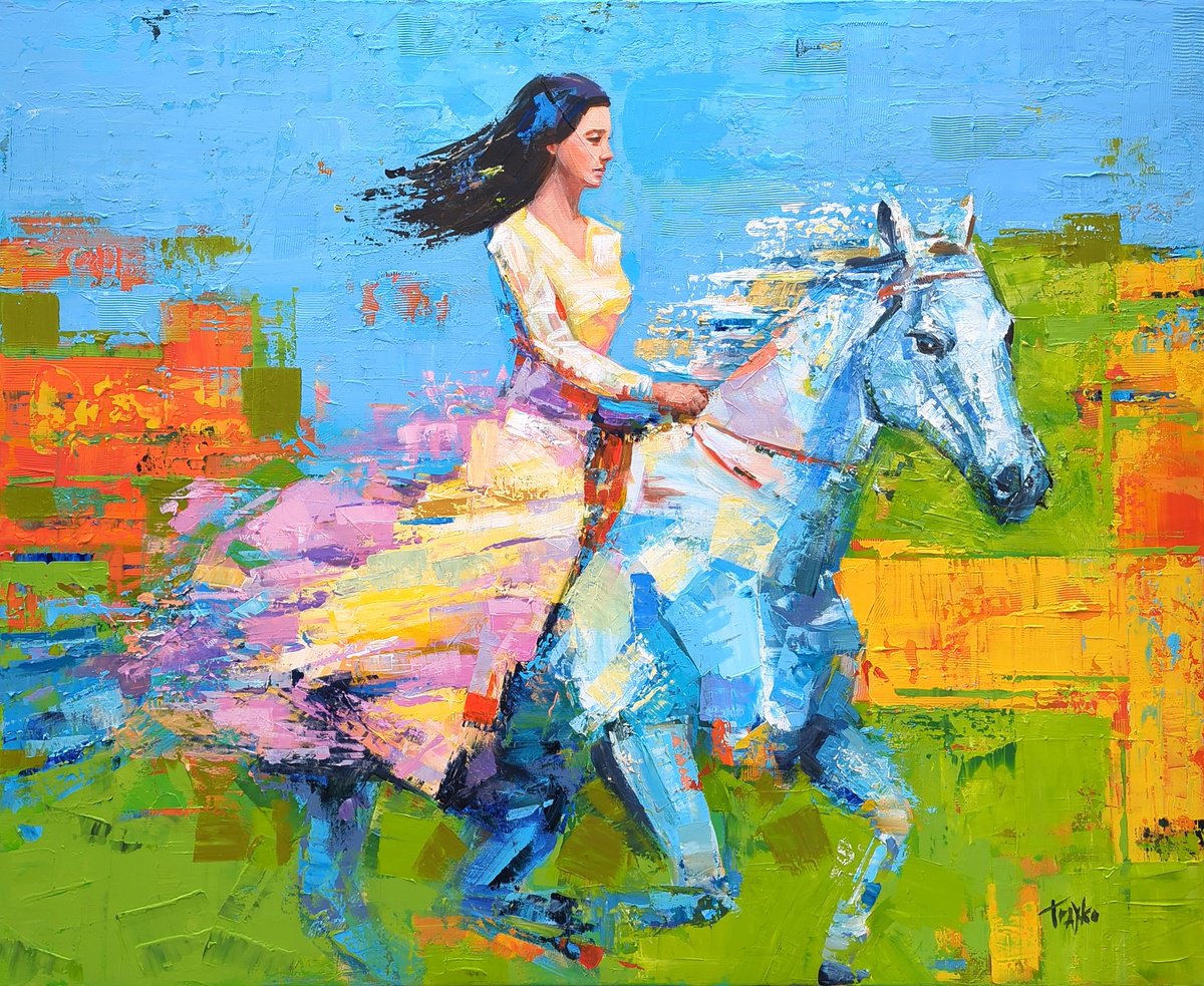 Wild West Horse Riding By Trayko Popov, 39 X 31, Artwork For Sale On Artfinder