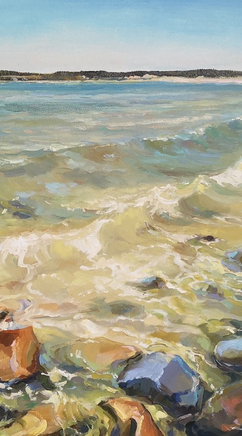 Sunny surf, (18x24x1.5'') by Alexander Koltakov