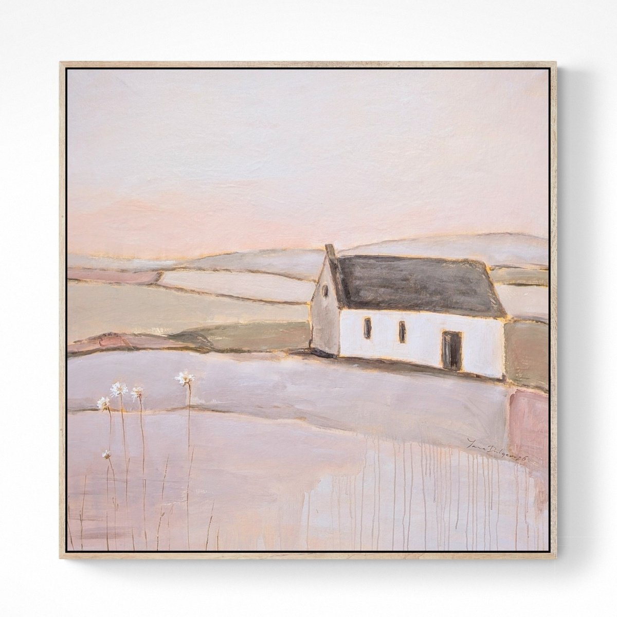 Acrylic Painting , - Home Is Where The Soul Finds Peace” By Yana Dulger, 37 X 37, Artwork For Sale On Artfinder