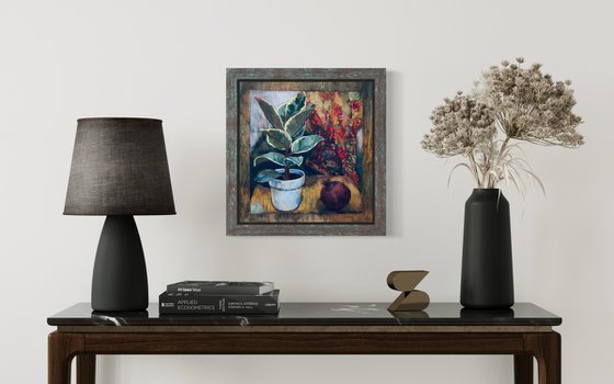 Still life with pomegranate