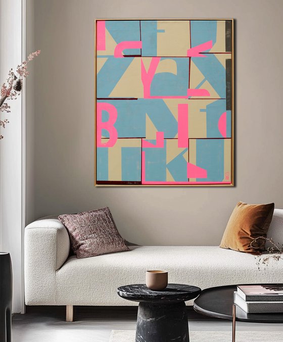 Typopop in neon pink and blue