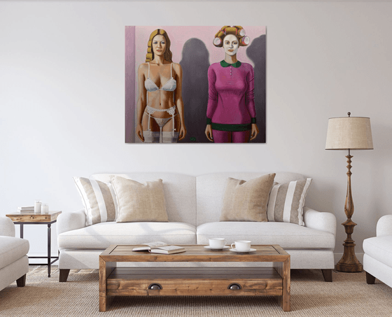 Before And After Getting Married - 2, large 120 cm x 100, romantic ironic gift