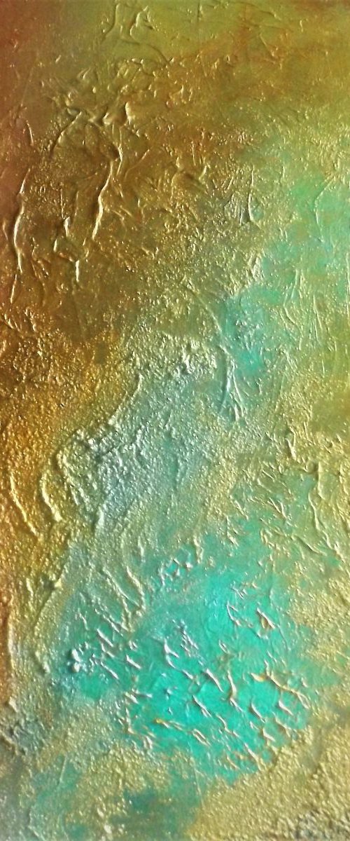 'Escape' - Textured abstract painting, original art by Lisa Price