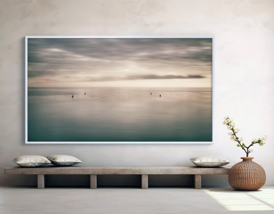 Four buoys at sunset (studio 3)