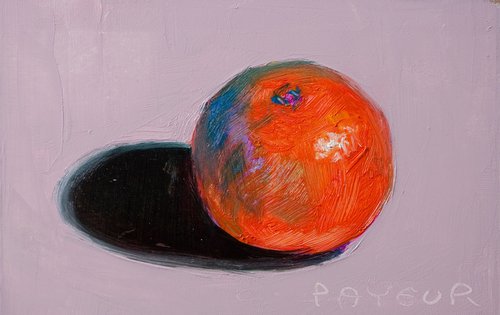 tangerine on light background by Olivier Payeur