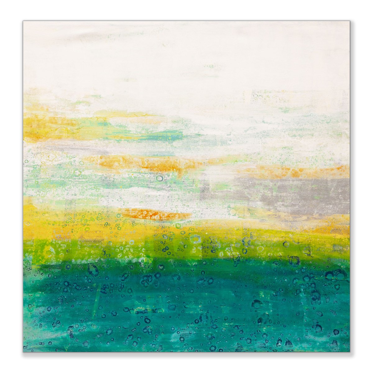 Abstract Acrylic Painting By Hilary Winfield, 40 X 40, Drifting 7, Original Artwork