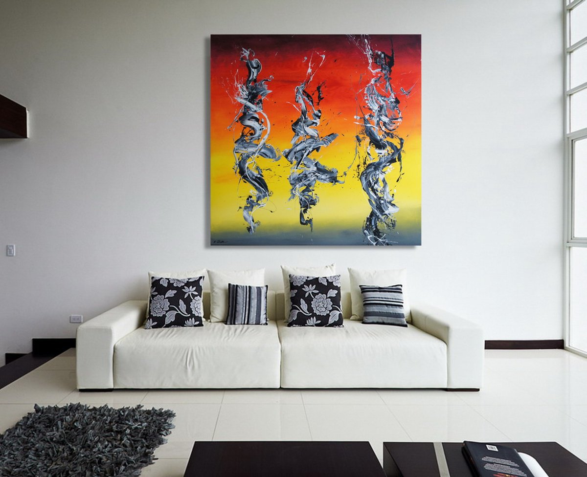 Spirits Rising VII (Spirits Of Skies 196086) (140 x 140 cm) (56 x 56 inches) XXXL by Ansgar Dressler