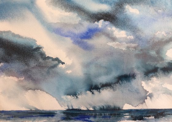 Storms Approaching - Abstract Landscape I Seascape