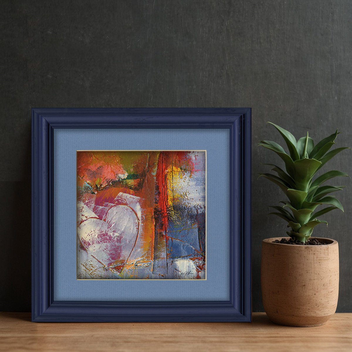 Abstract Oil Painting By Kathy Morton Stanion, 10 X 10", Moments In Life 2, Original Artwork