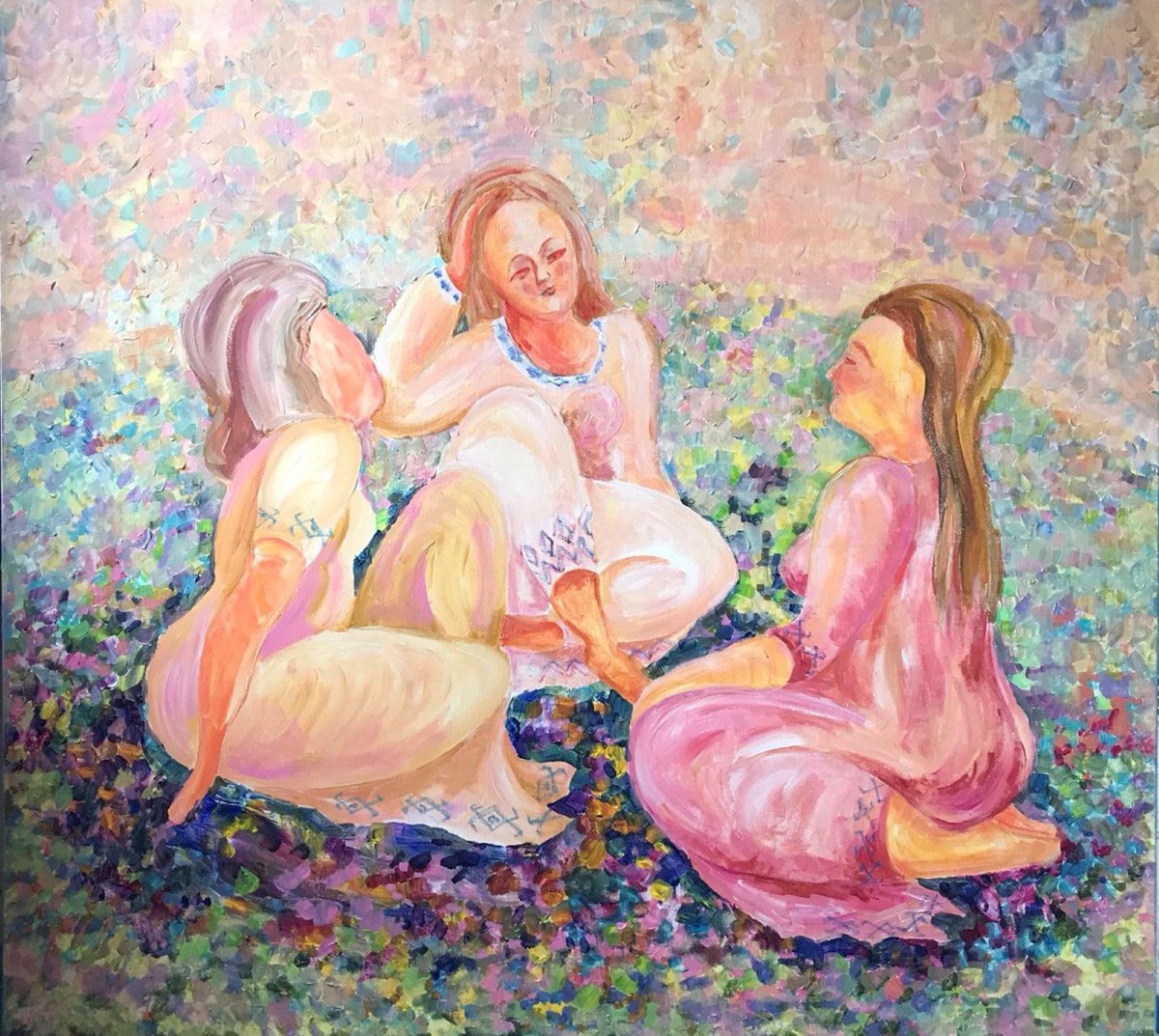 Conversations Among Blooms By Tetiana Pchelnykova, 43 X 39, Artwork For Sale On Artfinder