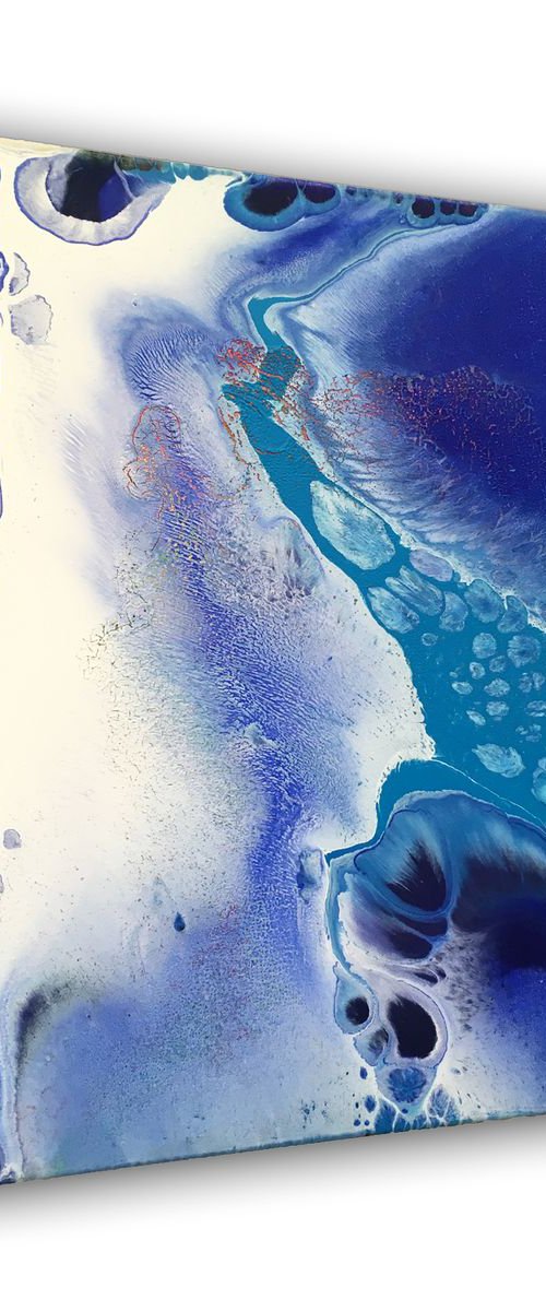 "Blue Moon" - SPECIAL PRICE - Original Abstract PMS Acrylic Painting - 16 x 20 inches by Preston M. Smith (PMS)