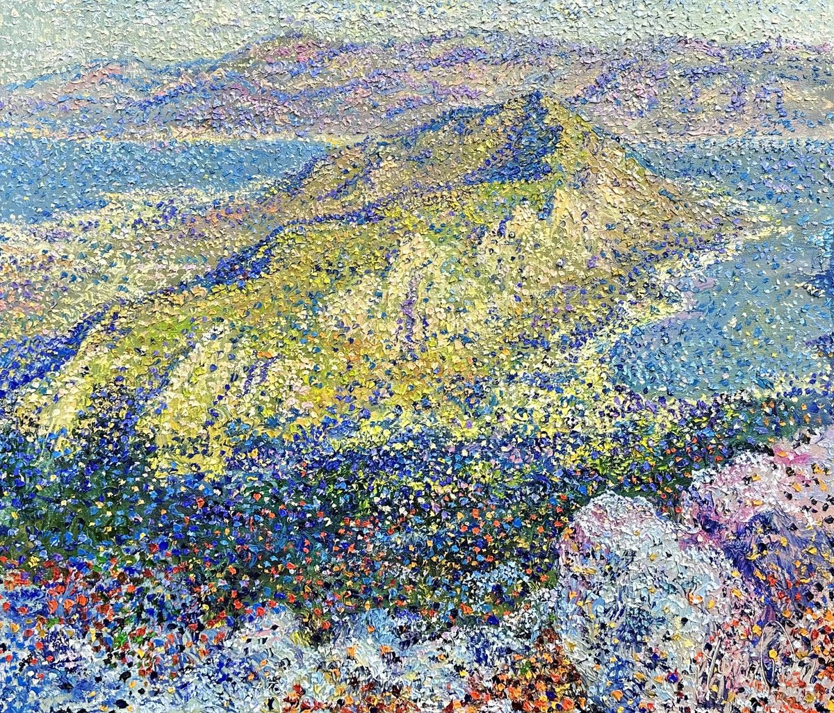 Impressionistic Landscape Oil Painting By Andrii Chebotaru, 28 X 24, In The Mountains Of Montenegro, Original Artwork