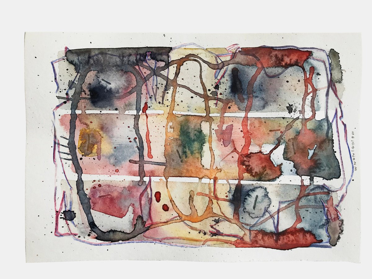 Abstract Painting By Michael Thummrich, 17 X 13", O. T.-"Es Ist Was Es Ist -", Original Artwork