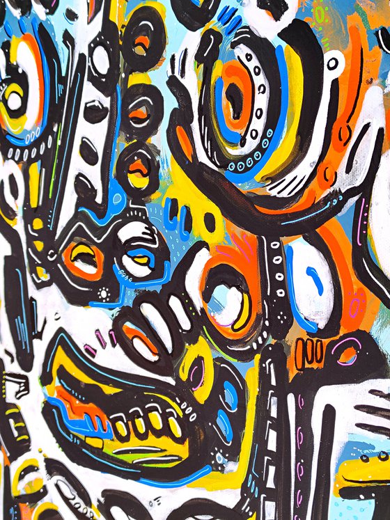 CRAZY FACE 60x60cm