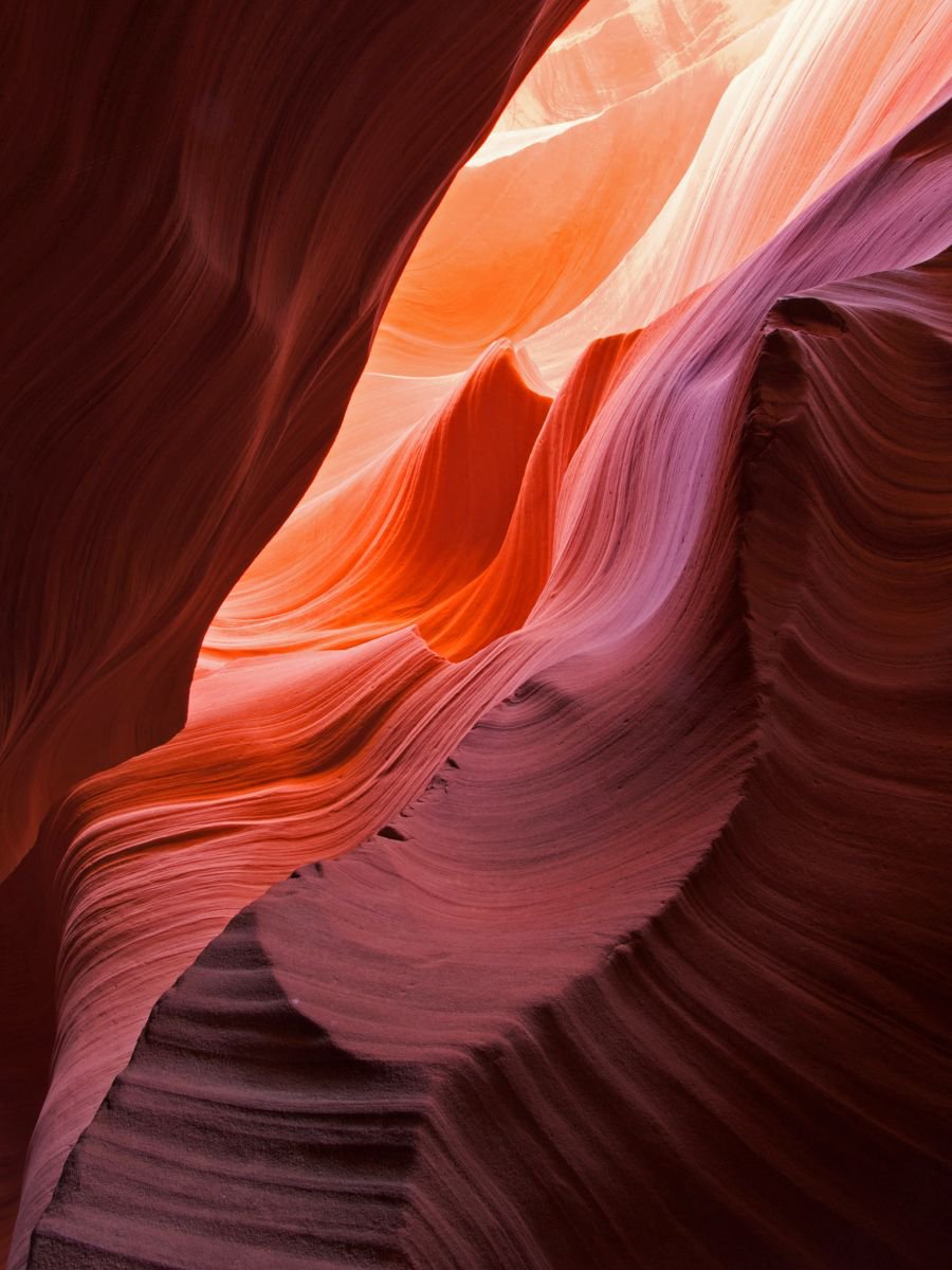 Photorealistic Abstract Photograph By Alex Cassels, 19 X 24, The Waves Of Antelope Canyon, Original Artwork