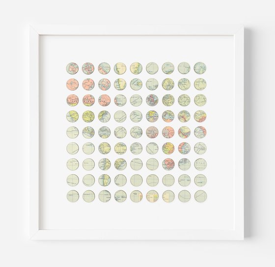 World Map Dots Collage