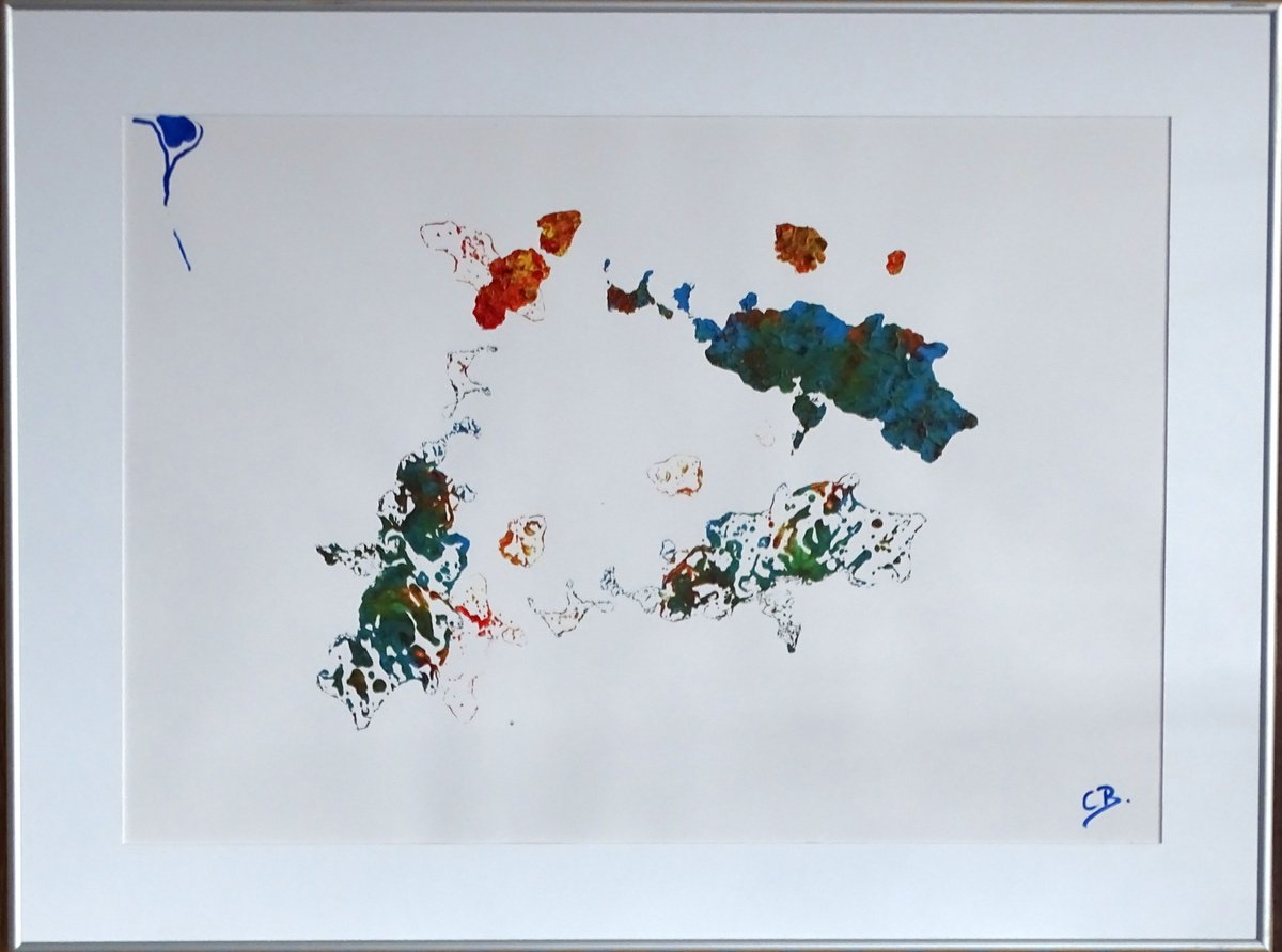 Abstract Acrylic Painting By Cb., 31 X 24, Magic, Original Artwork