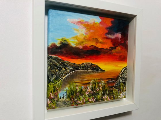 Lulworth Cove in a block frame