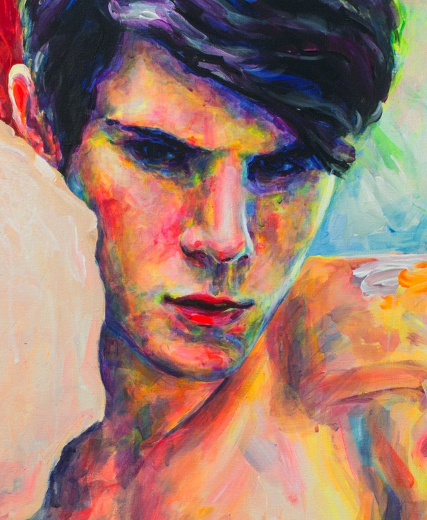 Sad Boy Acrylic Painting By Oleksandr Balbyshev Artfinder