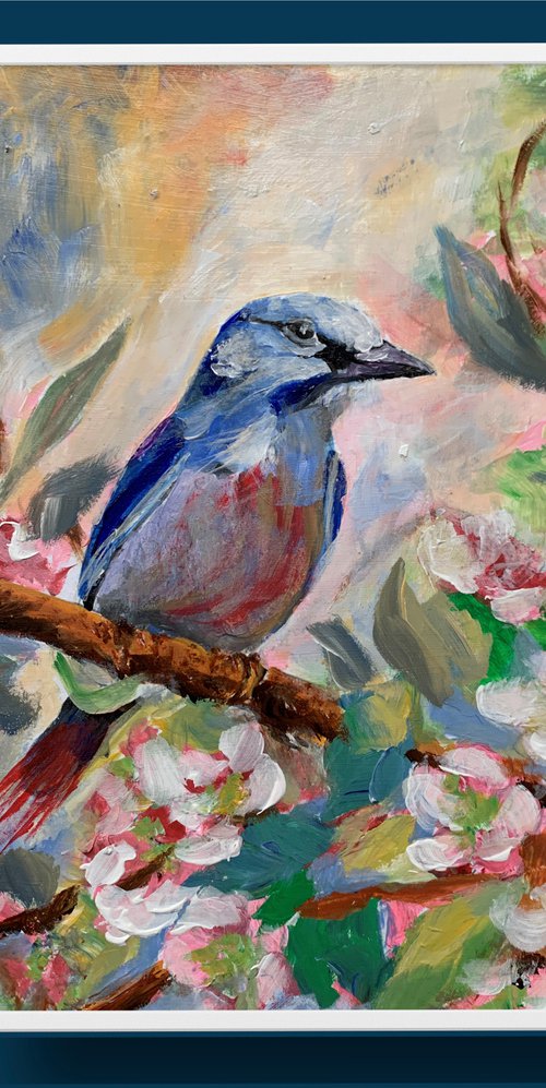 Bird on the branch. by Vita Schagen